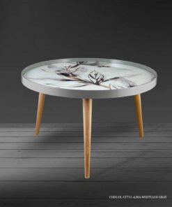 میز وسط گرد چوبی مدل WHITHEASH