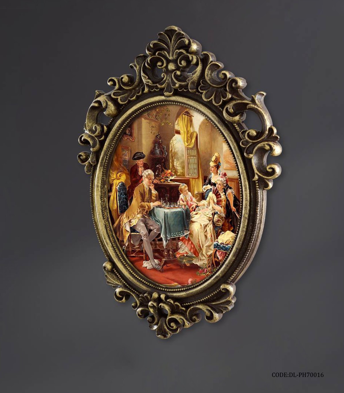 تابلو آینه ای پلی رزین مدل THE CHESS PLAYERS