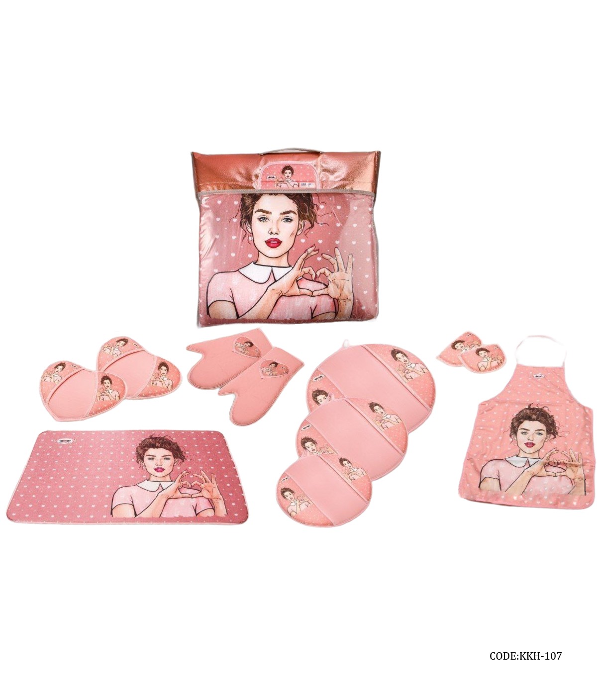 سرویس آشپزخانه پارچه ای مدل girl