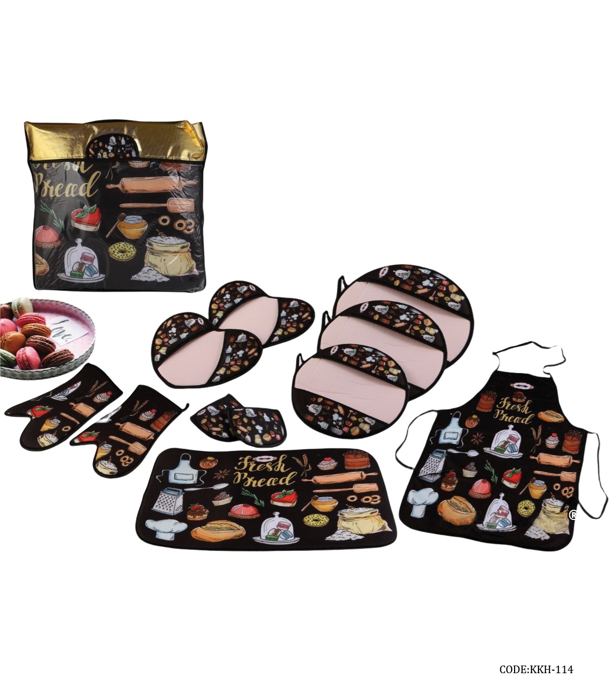 سرویس آشپزخانه پارچه ای مدل لوازم آشپزخانه