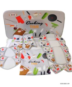 سرویس آشپزخانه پارچه ای مدل cooking time white