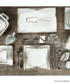 سرویس چینی پردیس 12 نفره 101 پارچه سری ونوس طرح مرسده