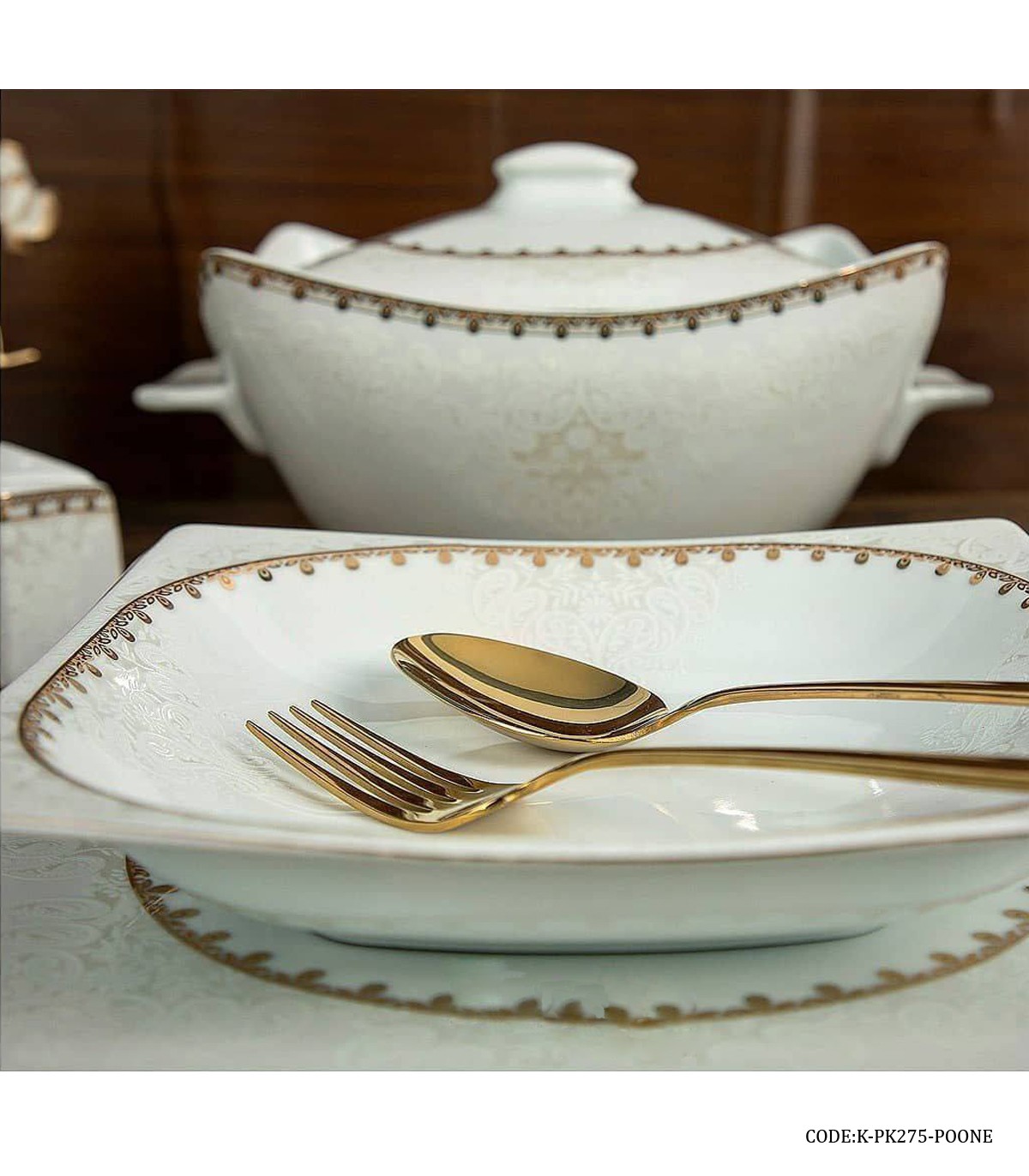 سرویس چینی پردیس 12 نفره 101 پارچه سری ونوس طرح پونه