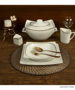 سرویس چینی پردیس 12 نفره 101 پارچه سری ونوس طرح پونه