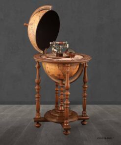 تلفن پایه دار چوبی قهوه ای رنگ طرح کره