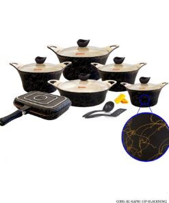 سرویس قابلمه 15 پارچه گرانیتی کاپری مدل ماربل