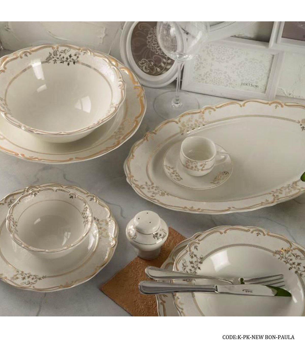 سرویس چینی 98 پارچه پردیس مدل پائولا