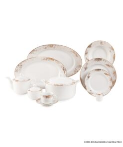 سرویس چینی 102 پارچه زرین سری رادیانس مدل کلودیا