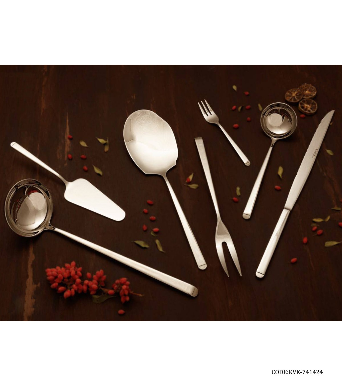 سرویس قاشق و چنگال کامل 138 پارچه مدل 741424