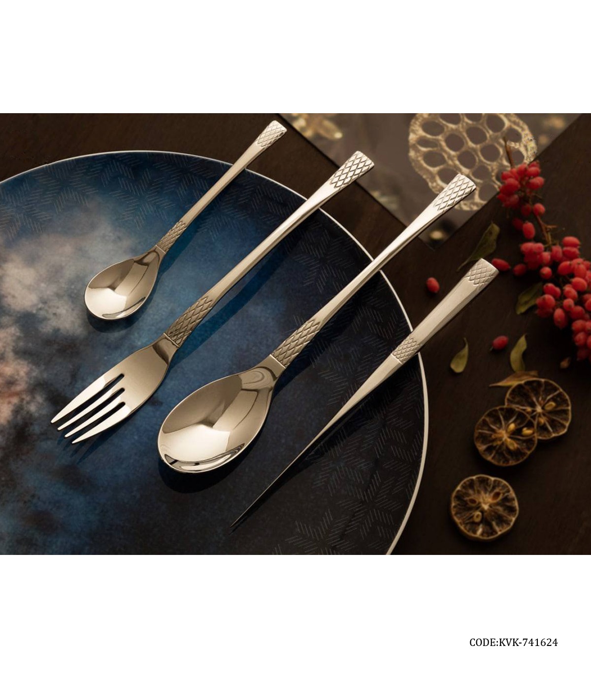 سرویس قاشق چنگال کامل 138 پارچه مدل 741624