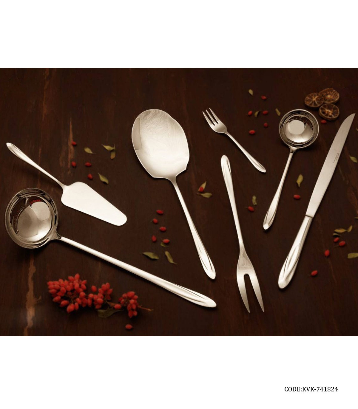 سرویس قاشق چنگال 138 پارچه مدل 741824