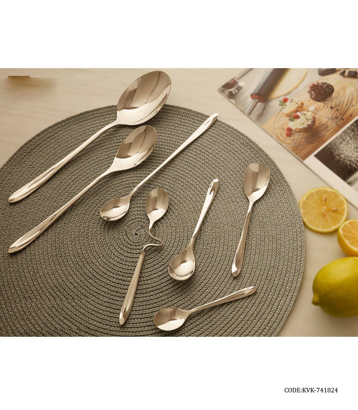 سرویس قاشق چنگال 138 پارچه مدل 741824