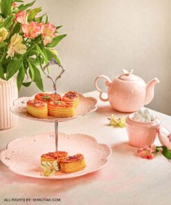 سرویس پذیرایی طرح اینگلیش هوم صورتی