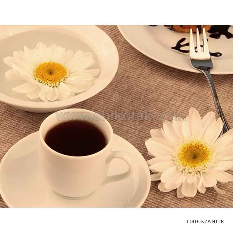 ظروف چینی 6 نفره زرین طرح سفید