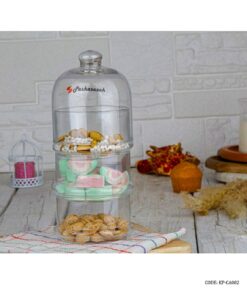 عسل خوری سه طبقه بلوری مدل 082