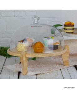 کیک خوری پایه دار چوبی پاشا سازه مدل 094