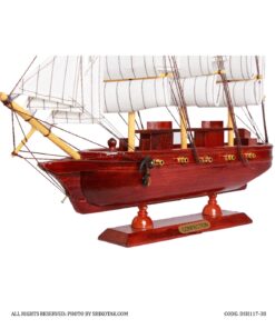 کشتی دکوری چوبی بادبان دار مدل confection