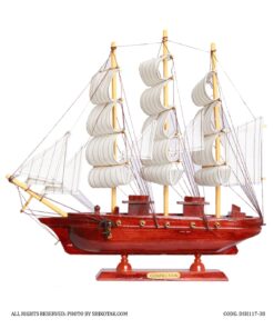 کشتی دکوری چوبی بادبان دار مدل confection