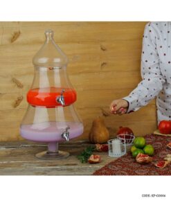 کلمن شیشه ای 9/5 لیتری دو طبقه مدل کاج