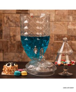 کلمن درب شیشه ای 5/5 لیتری پایه دار مدل آکوامارین