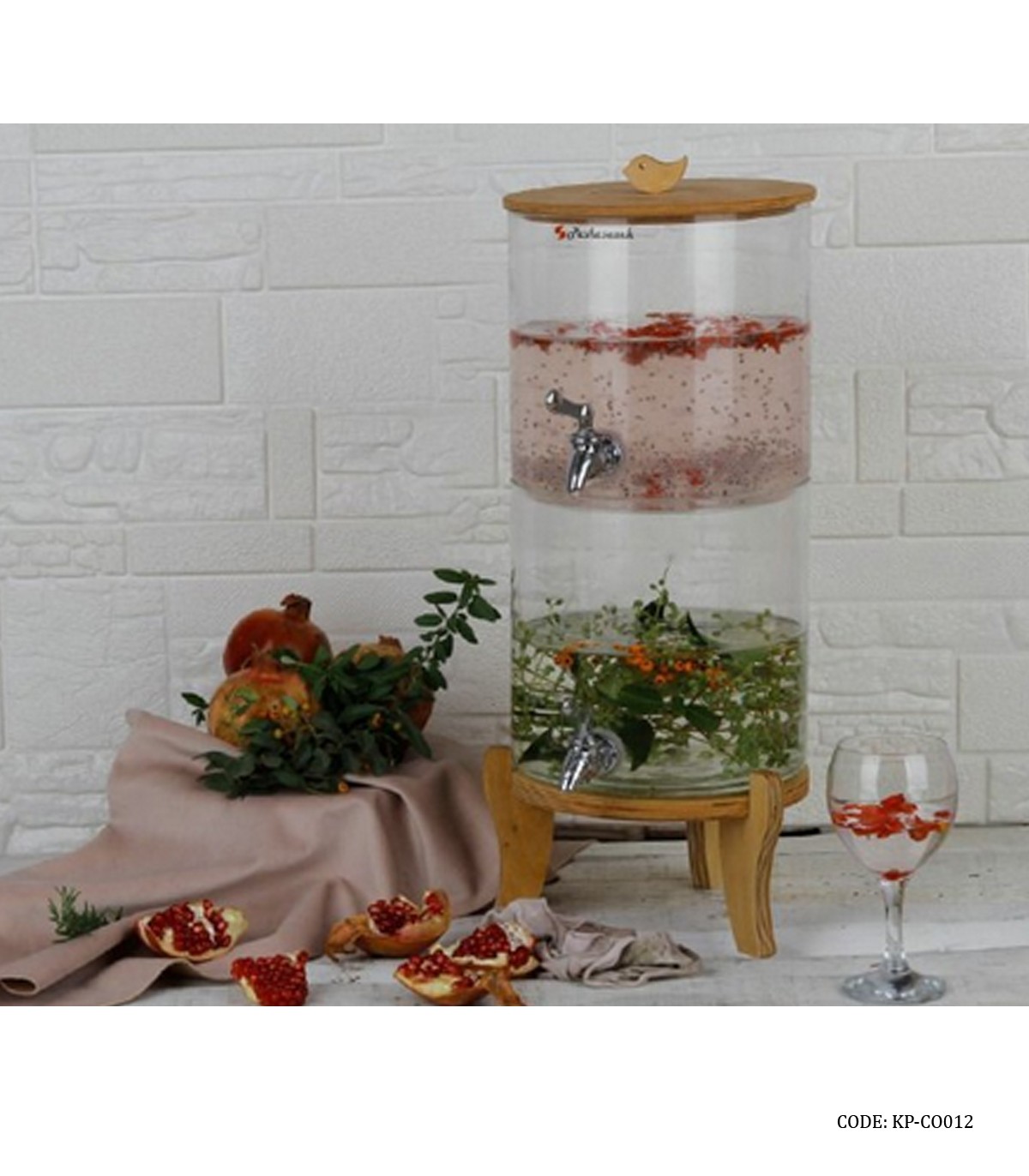 کلمن پایه چوبی دو طبقه مدل 012