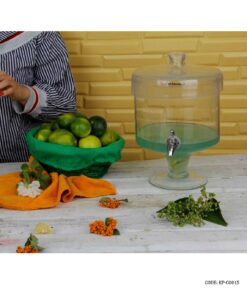 کلمن یک طبقه پایه بلور درب شیشه ای مدل 015