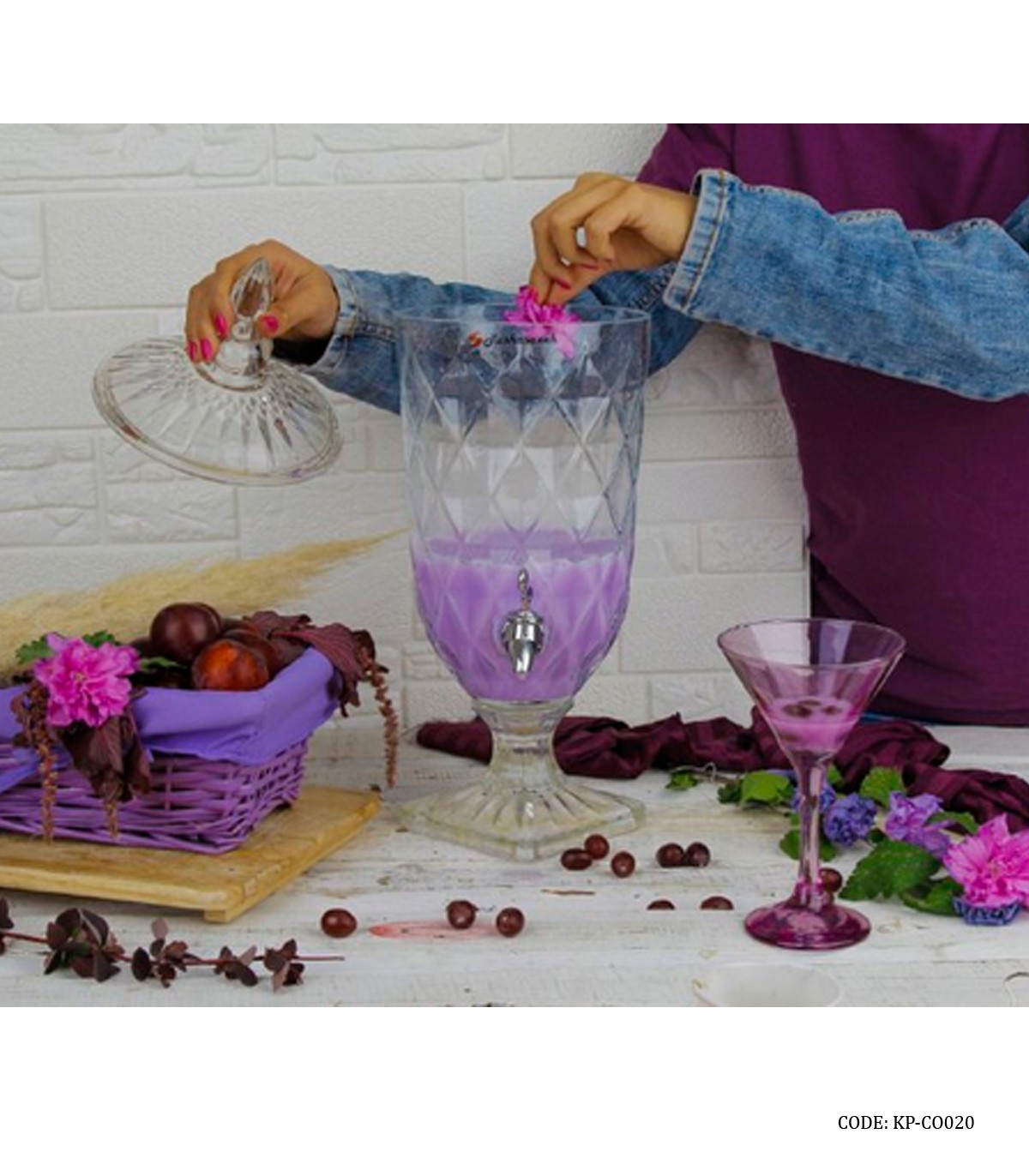 کلمن شیشه ای دربدار 3/5 لیتری مدل میلینیوم