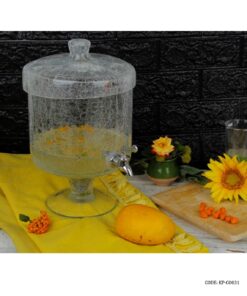 کلمن شیشه ای پایه دار یک طبقه 4/5 لیتری مدل الماس