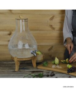 کلمن شیشه ای کوزه ای الماسی 7 لیتری مدل آیکیا