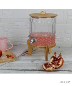 کلمن یک طبقه شیشه ای 4/5 لیتری پایه چوبی مدل آنجلیکا