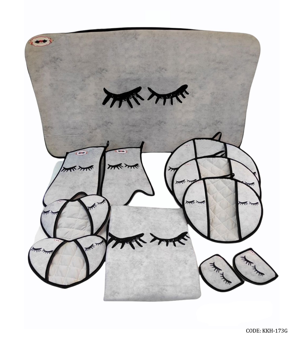 سرویس آشپزخانه پارچه ای 11 پارچه مدل تک شاخ