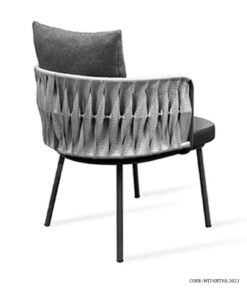 صندلی ناهار خوری فلزی دسته دار مدل آرتا