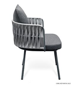 صندلی ناهار خوری فلزی دسته دار مدل آرتا