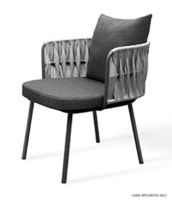 صندلی ناهار خوری فلزی دسته دار مدل آرتا