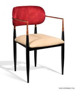 صندلی دسته دار ناهارخوری فلزی مدل مارگو