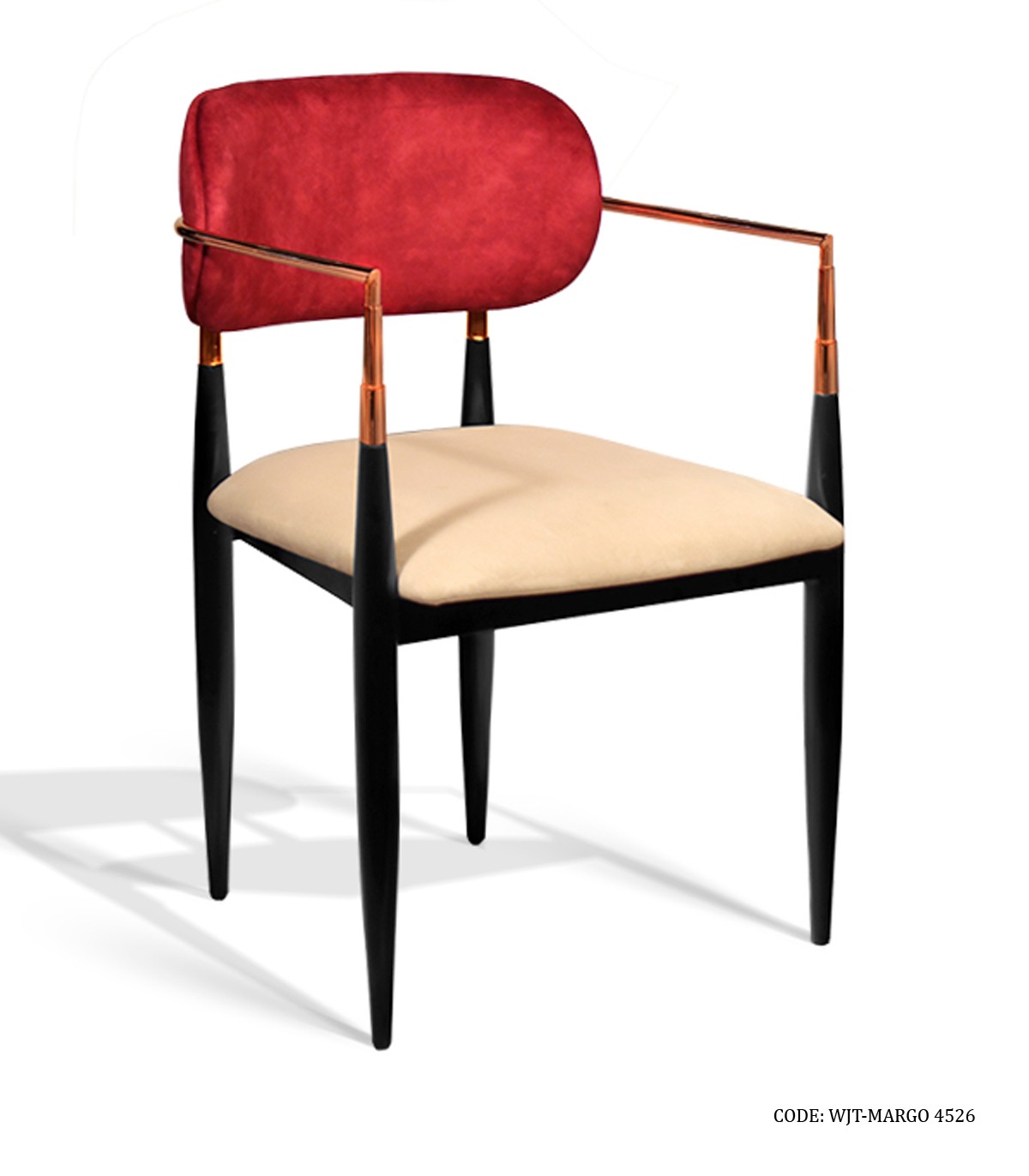 صندلی دسته دار ناهارخوری فلزی مدل مارگو