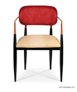 صندلی دسته دار ناهارخوری فلزی مدل مارگو