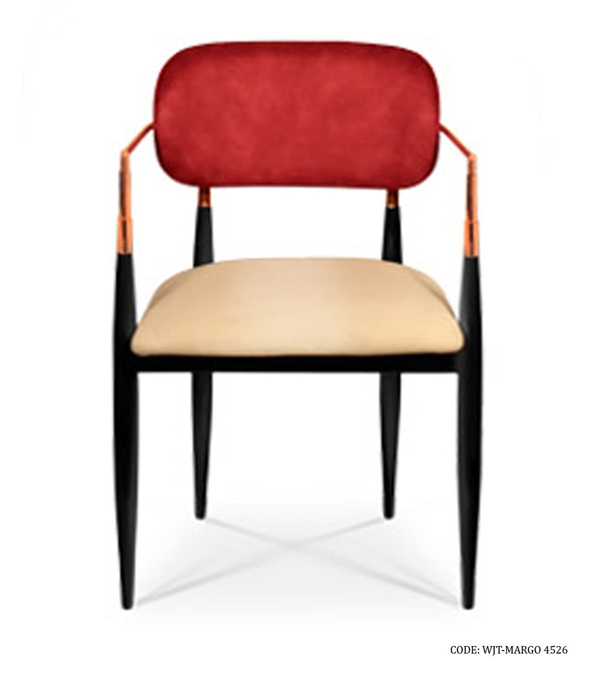 صندلی دسته دار ناهارخوری فلزی مدل مارگو