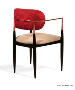 صندلی دسته دار ناهارخوری فلزی مدل مارگو