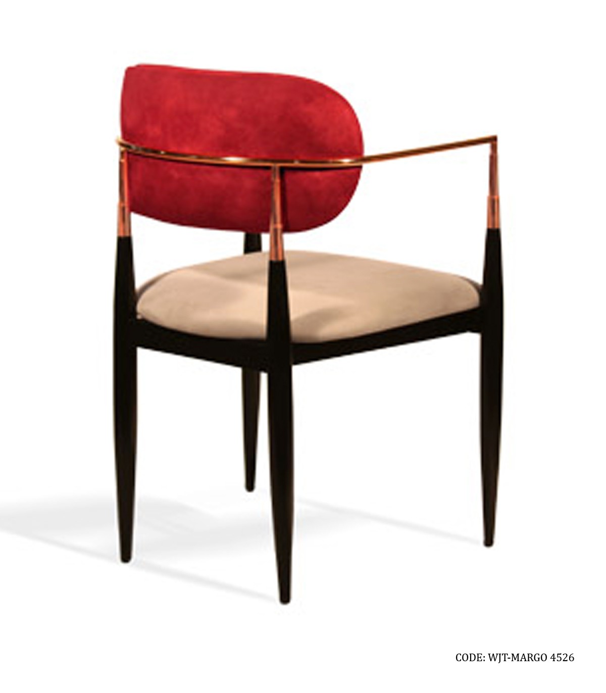 صندلی دسته دار ناهارخوری فلزی مدل مارگو