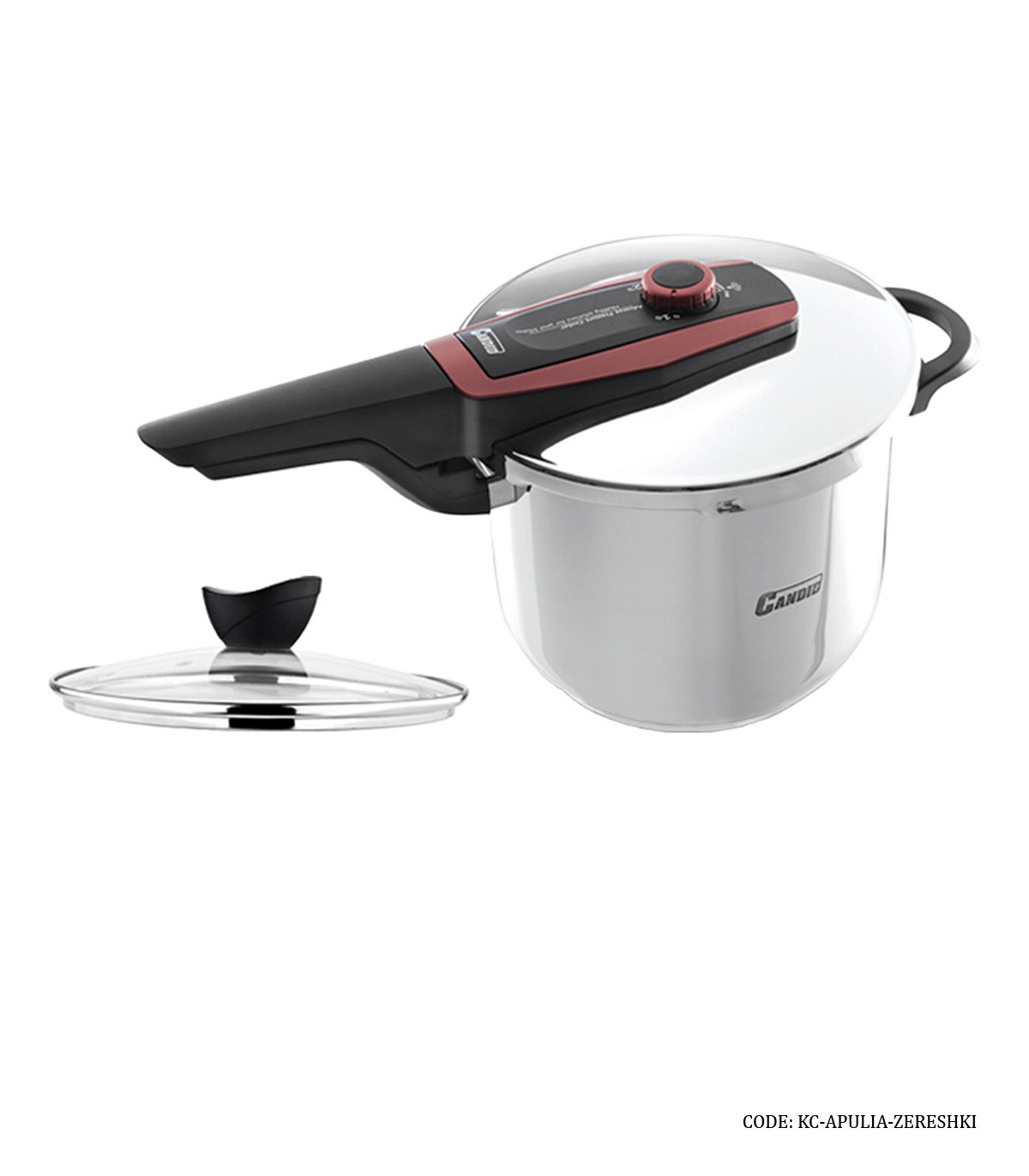 زودپز تکدسته کاندید 6 لیتری مدل آپولیا زرشکی