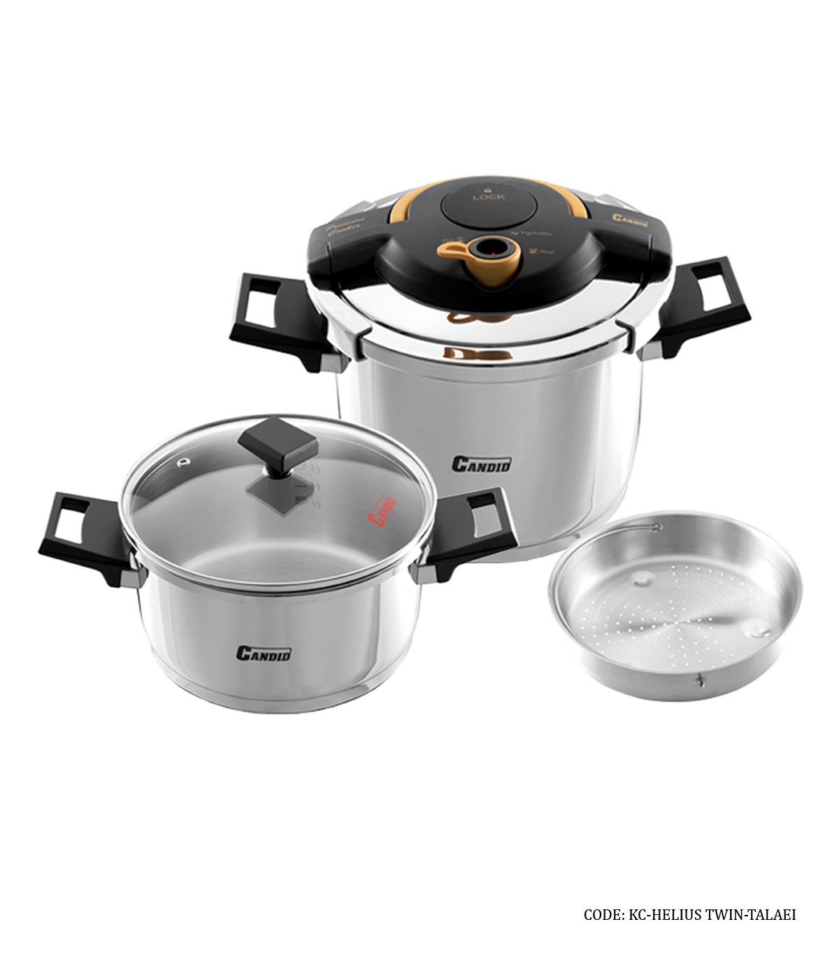 زودپز دوقلو 6لیتری مدل هلیوس طلایی