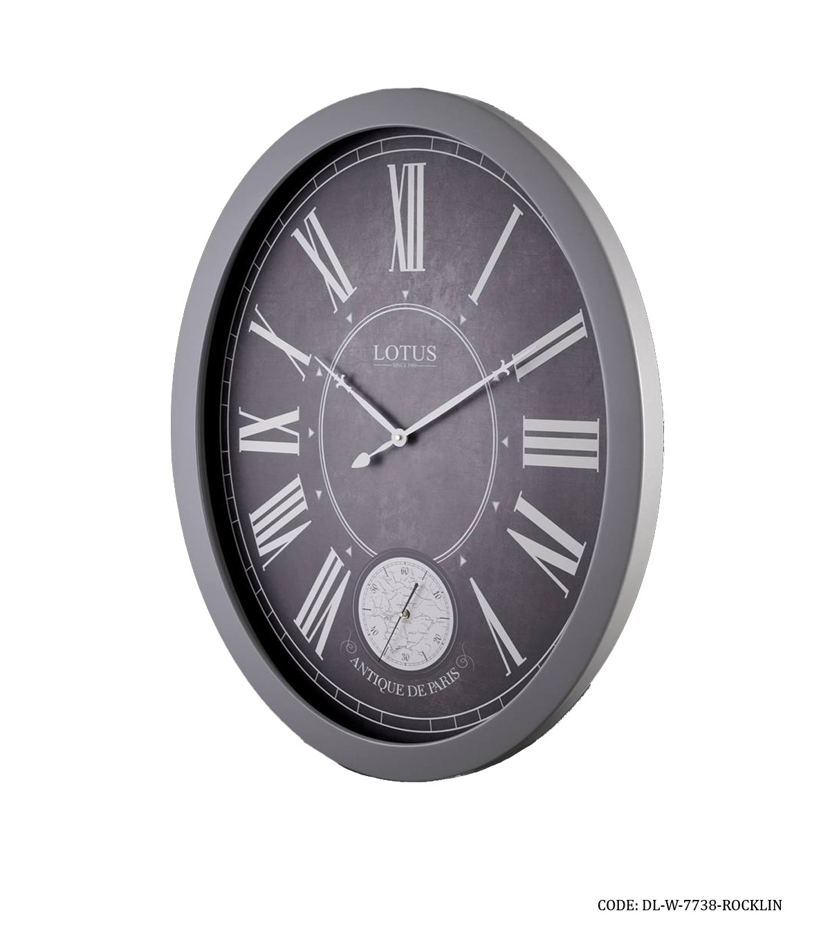 ساعت دیواری چوبی بیضی مدل ROCKLIN