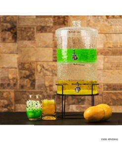 کلمن شیشه ای دو طبقه پایه استیل الماس پاشاسازه مدل 042