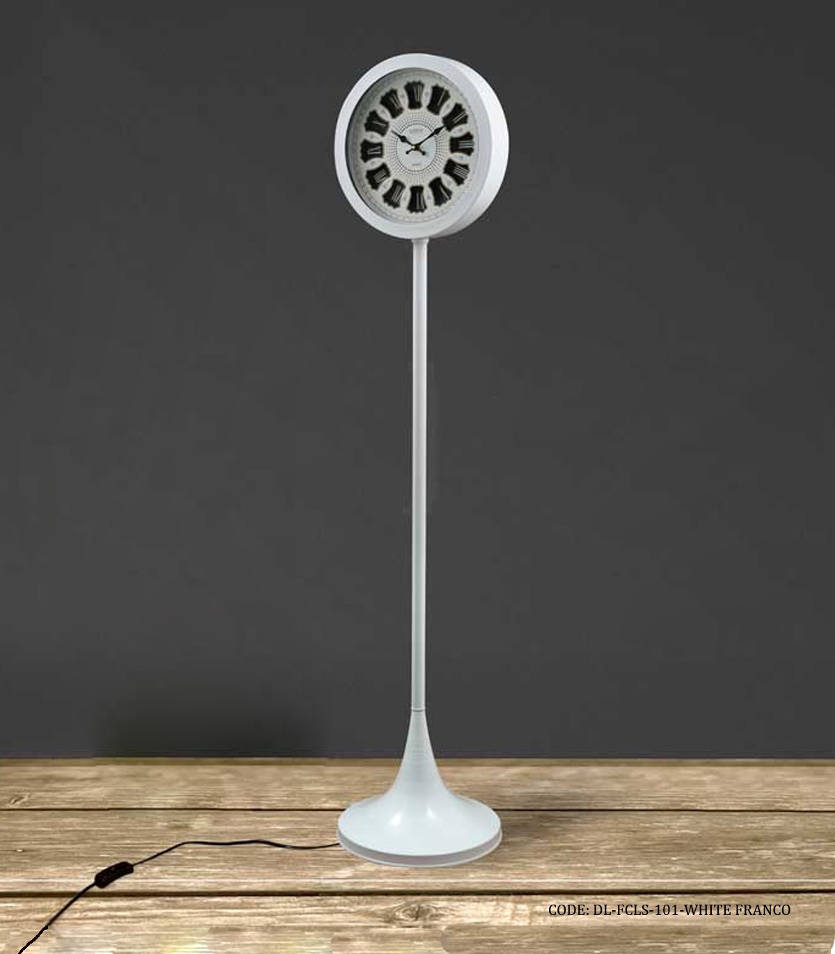 ساعت ایستاده آباژوری مدل FRANCO سفید