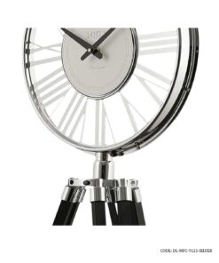 ساعت ایستاده فلزی سه پایه مدل RIVOLI سیلور