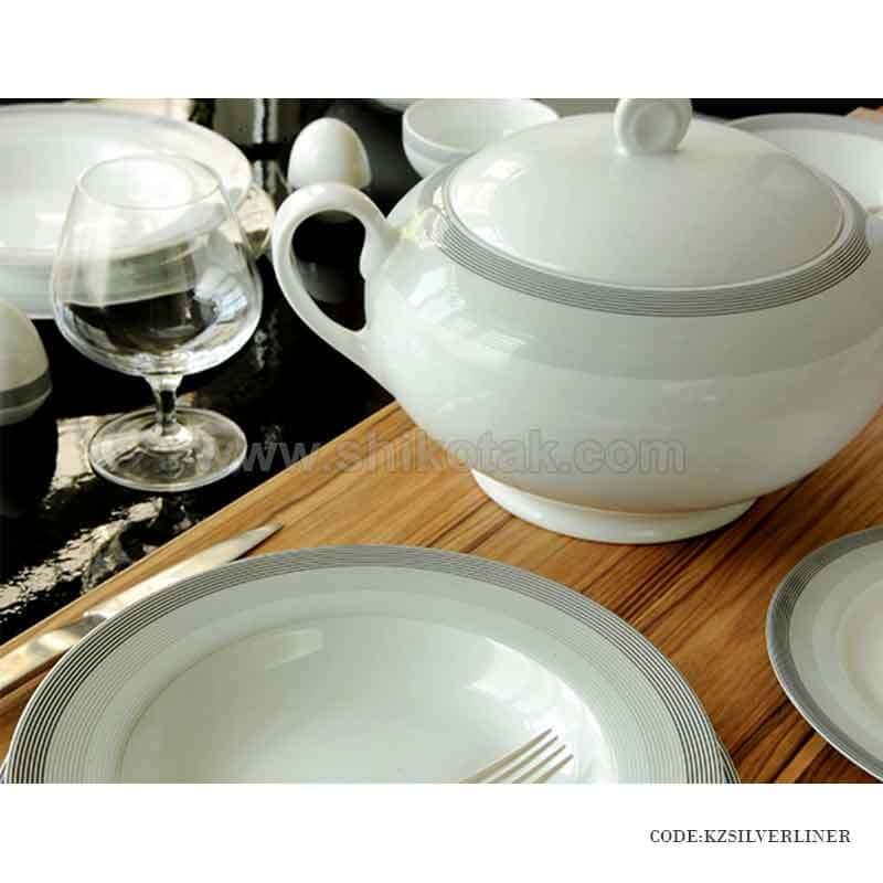 سرویس چینی ایرانی زرین 12 نفره سیلور لاینر