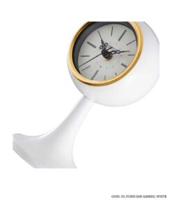 ساعت رومیزی فلزی لوتوس مدل GABRIEL سفید