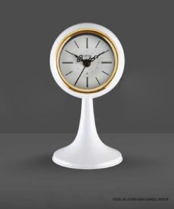 ساعت رومیزی فلزی لوتوس مدل GABRIEL سفید