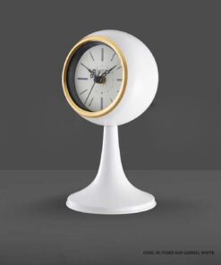 ساعت رومیزی فلزی لوتوس مدل GABRIEL سفید